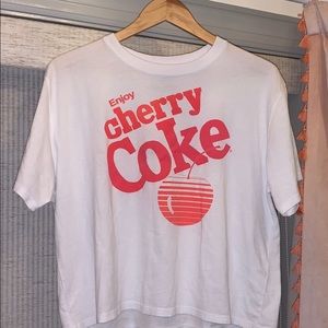 vintage cherry coke cropped T-shirt